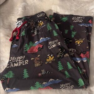LAZY ONE 🏕️🐻🌲 HAPPY CAMPER COTTON ELASTIC TIE WAIST BEAR/MOOSE PAJAMA PANTS XL
